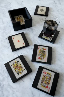 Cristina Oria Posavasos Y Servilleteros^Set 6 Posavasos Con Diseño De Cartas