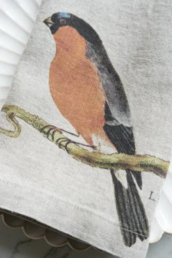 Cristina Oria Servilletas Y Accesorios^Set 6 Servilletas De Lino Con Diseño De Aves