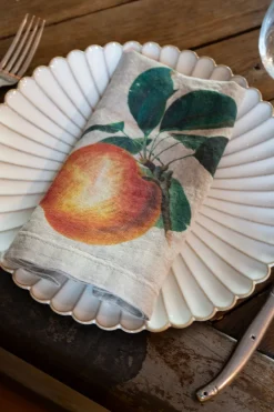 Cristina Oria Servilletas Y Accesorios^Set 6 Servilletas De Lino Con Diseño de Frutas