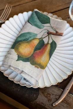 Cristina Oria Servilletas Y Accesorios^Set 6 Servilletas De Lino Con Diseño de Frutas