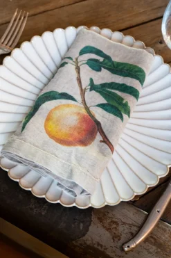 Cristina Oria Servilletas Y Accesorios^Set 6 Servilletas De Lino Con Diseño de Frutas
