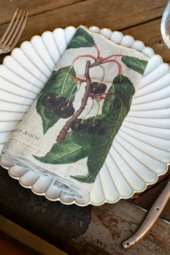 Cristina Oria Servilletas Y Accesorios^Set 6 Servilletas De Lino Con Diseño de Frutas