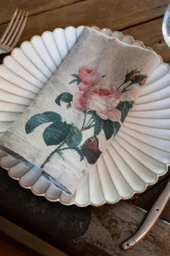 Cristina Oria Servilletas Y Accesorios^Set 6 Servilletas De Lino Con Diseño de Flores