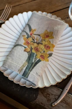 Cristina Oria Servilletas Y Accesorios^Set 6 Servilletas De Lino Con Diseño de Flores