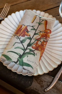 Cristina Oria Servilletas Y Accesorios^Set 6 Servilletas De Lino Con Diseño de Flores