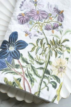 Cristina Oria Servilletas Y Accesorios^Set 6 Servilletas De Lino Con Diseño De Flores Azules