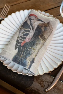 Cristina Oria Servilletas Y Accesorios^Set 6 Servilletas De Lino Con Diseño de Pájaros