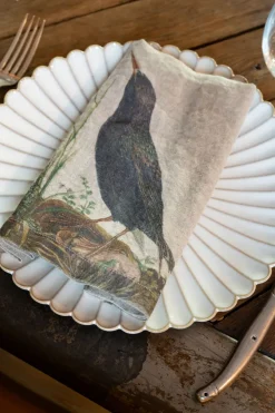 Cristina Oria Servilletas Y Accesorios^Set 6 Servilletas De Lino Con Diseño de Pájaros