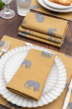 Cristina Oria Servilletas Y Accesorios^Set 4 Servilletas Elefantes