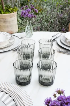 Cristina Oria Vasos^Set 6 Vasos Acrílicos Grises