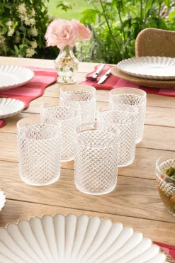 Cristina Oria Vasos^Set 6 Vasos Acrílicos Picos Transparentes