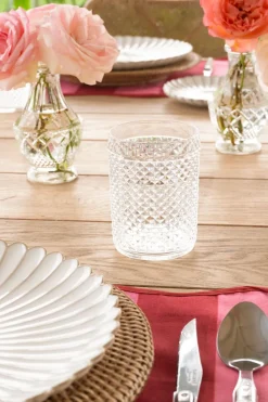 Cristina Oria Vasos^Set 6 Vasos Acrílicos Picos Transparentes