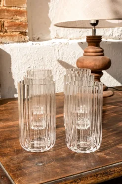 Cristina Oria Vasos^Set 6 Vasos Cristal Ondas Grandes