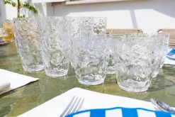 Cristina Oria Vasos^Set 12 Vasos Transparentes Acrílicos Con Diseño En Relieve