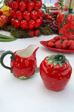 Cristina Oria Accesorios De Mesa^Set Azucarero Y Lechera Diseño Fresa