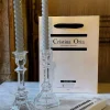 Cristina Oria Candelabros Y Portavelas|Velas^Set De 2 Candelabros De Cristal Grandes & Velas LED