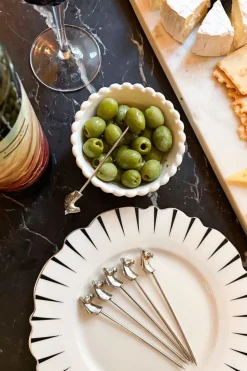 Cristina Oria Cubiertos De Aperitivo|Cubiertos De Postre^Set De 6 Pinchos Con Diseño De Caballos