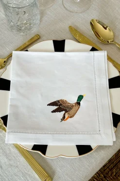 Cristina Oria Servilletas Y Accesorios^Set de 6 Servilletas Bordadas a Mano con Diseño de Animales de Caza