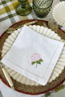 Cristina Oria Servilletas Y Accesorios^Set de 6 Servilletas Bordadas a Mano con Diseño de Flores