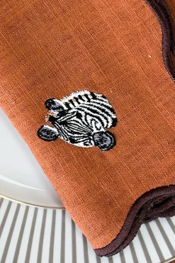 Cristina Oria Servilletas Y Accesorios^Set De 4 Servilletas Bordadas Animales De La Selva
