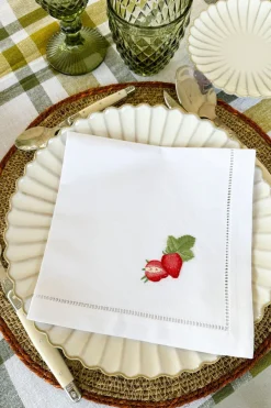 Cristina Oria Servilletas Y Accesorios^Set de 6 Servilletas Bordadas a Mano con Diseño de Frutas