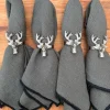 Cristina Oria Posavasos Y Servilleteros^Set De 4 Servilleteros Con Diseño De Ciervo