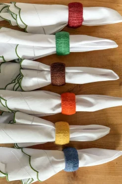 Cristina Oria Posavasos Y Servilleteros^Set De 6 Servilleteros De Yute De Colores