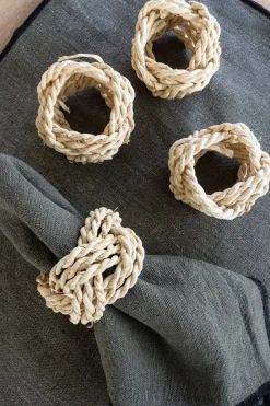 Cristina Oria Posavasos Y Servilleteros|Servilletas Y Accesorios^Set De Cuatro Servilleteros De Fibra Natural
