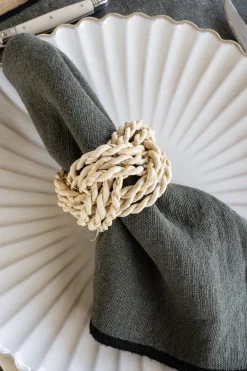 Cristina Oria Posavasos Y Servilleteros|Servilletas Y Accesorios^Set De Cuatro Servilleteros De Fibra Natural