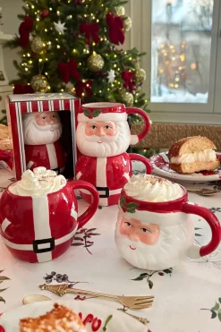 Cristina Oria Tazas Y Teteras^Set De Dos Tazas Con Diseño De Papá Noel