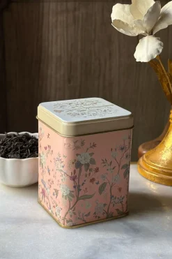 Cristina Oria Dulces Cristina Oria^Té Negro Ceylán En Bote Metálico Diseño Flores Rosa