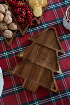 Cristina Oria Tablas^Tabla De Madera Con Diseño De Árbol "Merry Christmas"