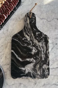 Cristina Oria Tablas^Tabla De Mármol Negra Con Mango