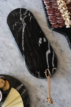 Cristina Oria Tablas^Tabla Ovalada Alargada De Mármol Negra