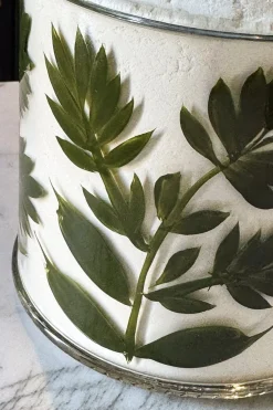 Cristina Oria Almacenaje^Tarro De Cristal Con Tapa Diseño Flores Verdes