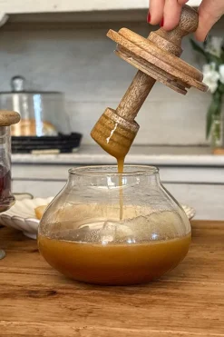 Cristina Oria Accesorios De Mesa^Tarro De Cristal Para Miel Con Tapa Y Cuchara De Madera