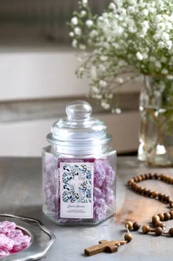 Cristina Oria Dulces Cristina Oria^Tarro Hexagonal Violetas Personalizado Especial Comuniones