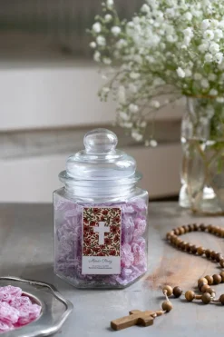 Cristina Oria Dulces Cristina Oria^Tarro Hexagonal Violetas Personalizado Especial Comuniones