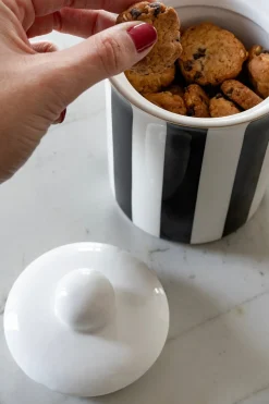 Cristina Oria Almacenaje|Gadgets Y Utensilios^Tarro Rayas Con Tapa Grande