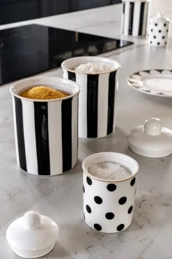 Cristina Oria Almacenaje|Gadgets Y Utensilios^Tarro Rayas Con Tapa Grande