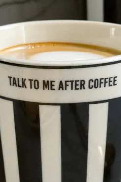Cristina Oria Tazas Y Teteras^Taza Blanca Y Negra "Talk To Me After Coffee"