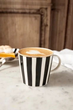 Cristina Oria Tazas Y Teteras^Taza Negra Y Blanca Con Diseño De Rayas