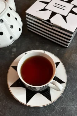 Cristina Oria Tazas Y Teteras^Taza Y Plato Circus Blanca Y Negra