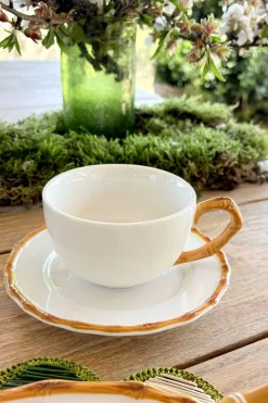 Cristina Oria Tazas Y Teteras^Taza Y Plato Diseño Bambú & Flor Almendro