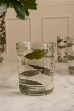 Cristina Oria Vasos^Vaso Cristal Hojas Otoño