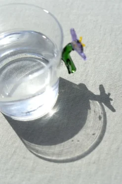 Cristina Oria Vasos^Vaso De Vidrio Soplado Diseño Botánico Flor Lila