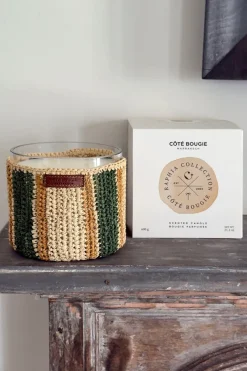 Cristina Oria Velas^Vela Artesanal De Rafia Con Fragancia Menta Y Té Mediana