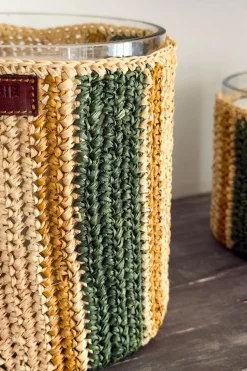 Cristina Oria Velas^Vela Artesanal De Rafia Con Fragancia Menta Y Té Grande