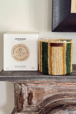 Cristina Oria Velas^Vela Artesanal De Rafia Con Fragancia Menta Y Té Grande