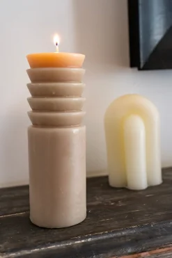 Cristina Oria Velas^Vela Cilíndrica Con Ondas Finas